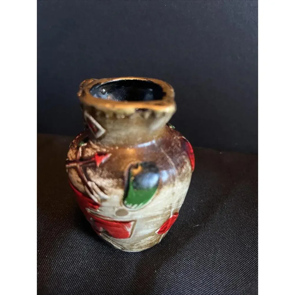 Vintage Little Thunderbird Native American pitcher jug small with Indian Symbols